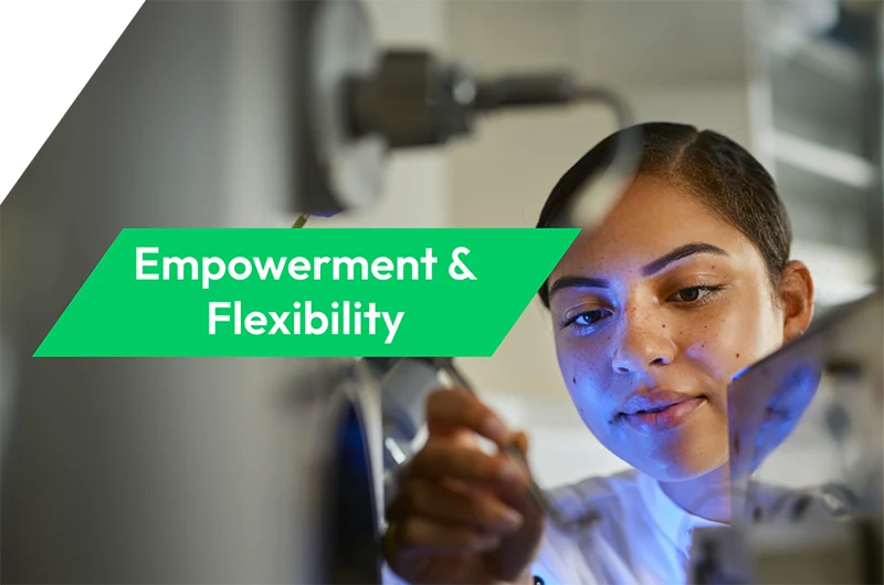 Link to the Empowerment and Flexibility section of the People and Culture page